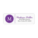 Search for purple dots return address labels Modern
