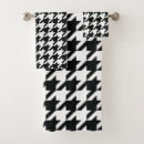 Search for pattern bath towels Black and white