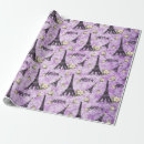 Search for paris wrapping paper Purple