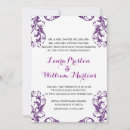 Search for eggplant wedding invitations Damask