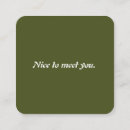 Search for olive business cards Green
