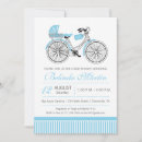 Search for bicycle baby shower invitations Blue