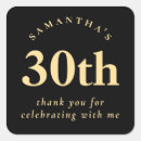 Search for black and gold 30th birthday stickers Thirtieth