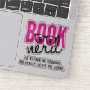 Search for nerd stickers Bookworm