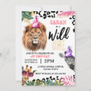 Search for girl safari birthday invitations 2nd