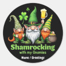 Search for vintage leprechaun stickers Shamrock
