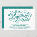 Search for teal christening invitations Elegant