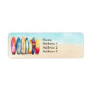 Search for surfer return address labels Surfboard