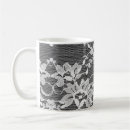 Search for black and white lace mugs Vintage