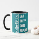 Search for eat sleep code repeat mugs Programmer
