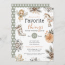 Search for favorite things invitations Watercolor