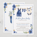 Search for overalls baby shower invitations Denim
