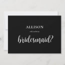 Search for black and white bridesmaid cards Clean