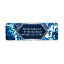 Search for indigo return address labels Watercolor