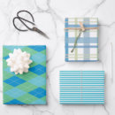 Search for blue and green plaid wrapping paper Gender neutral