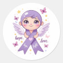 Search for purple ribbon stickers Pancreatic cancer awareness
