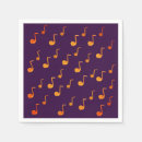 Search for musical notes napkins Gold