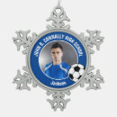 Search for soccer christmas tree decorations Blue