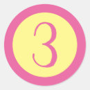 Search for turning three stickers For kids