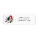 Search for red bird return address labels Nature
