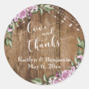 Search for pink and brown wedding stickers Thank you