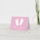 Search for baby footprint thank you cards Girl