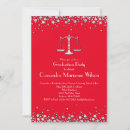 Search for red and silver graduation invitations Lawyer