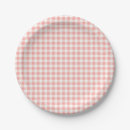 Search for pink plaid plates Check
