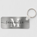 Search for silver monogram names key rings Girly