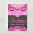 Search for girly 50th birthday invitations Hot pink