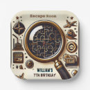 Search for escape room paper plates Detective