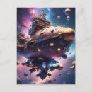 Search for space ship postcards Stars
