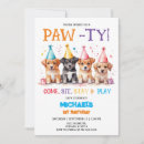 Search for dog birthday invitations Paw ty
