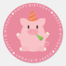 Search for happy birthday pig stickers Colourful