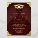 Search for burgundy masquerade party invitations Mask