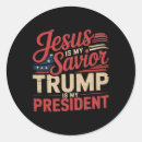 Search for jesus is my savior stickers Patriotism