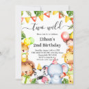 Search for elephant 2nd birthday invitations Zebra