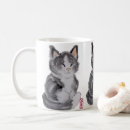 Search for elegant black cat mugs Kitten