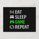 Search for eat sleep game postcards Gamer
