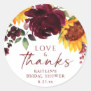 Search for sunflower thank you wedding stickers Autumn