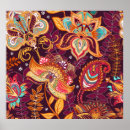 Search for colourful floral pattern posters Paisley