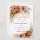 Search for burnt orange save the dates Pampas grass