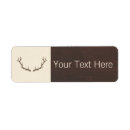 Search for rustic deer return address labels Antlers