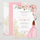 Search for pink dress quinceanera invitations Pink and gold