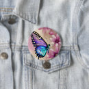 Search for blue butterfly badges Watercolor
