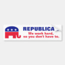 Search for republican elephant bumper stickers Red