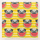 Search for pug coasters Illustration