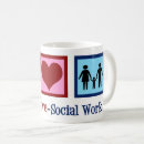 Search for social workers mugs Peace love social work