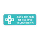 Search for turquoise return address labels Classic