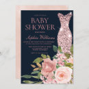 Search for navy and gold baby shower invitations Pink